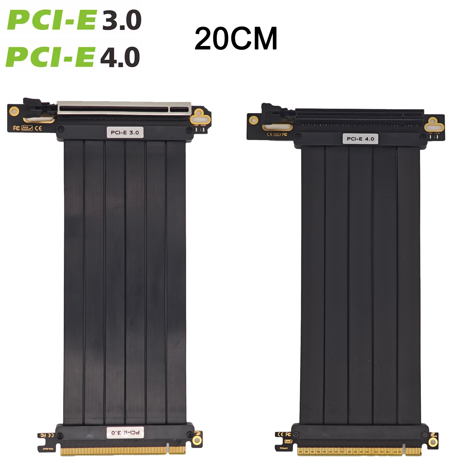 Vertical Gpu Bracket - PCIe 4.0 x16 Riser Cable Double