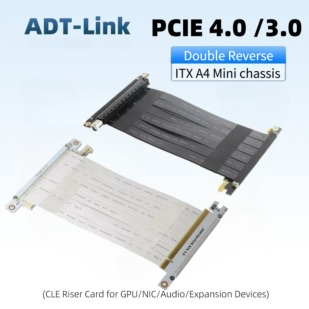 Vertical Gpu Bracket - Black&White Double Reverse Graphics Card Extension