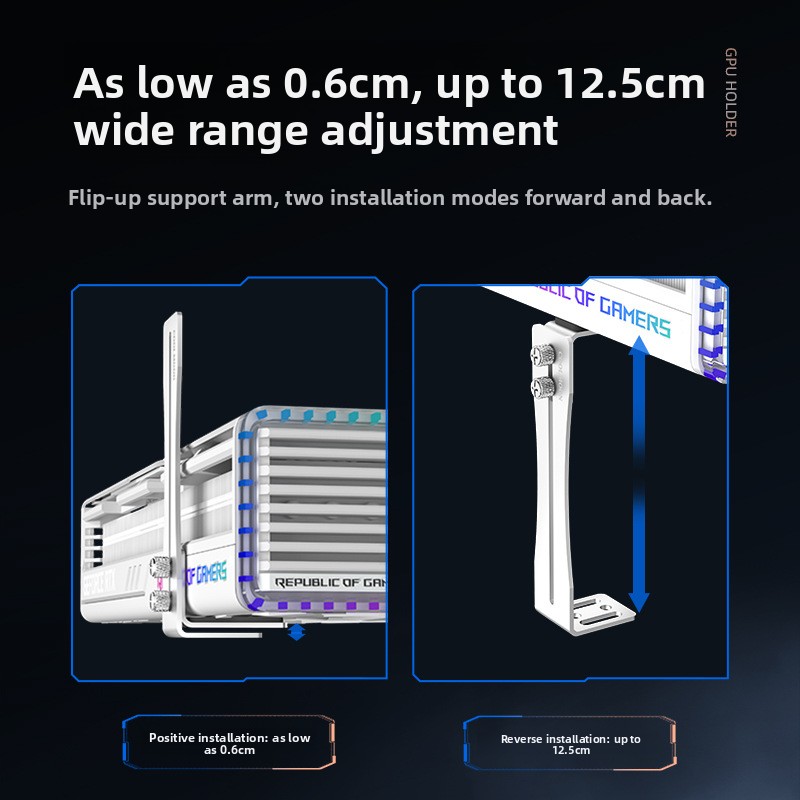 Universal Aluminum GPU Brace S - огляд і ціна Vertical Gpu Bracket