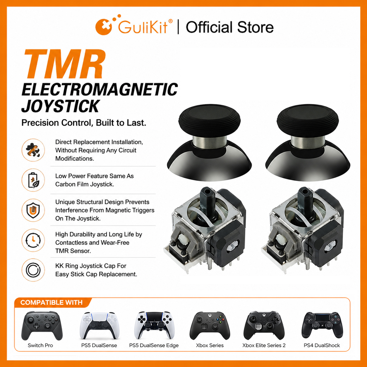 10 Pairs GuliKit TMR Joystick  - огляд і ціна Gaming Accessories Joystick