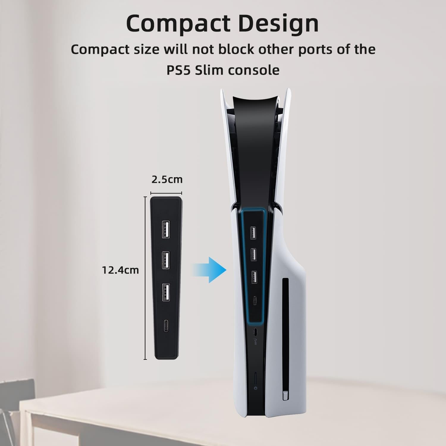 4 Ports USB Hub for PS5 Slim D - огляд і ціна Controller Grip Cover
