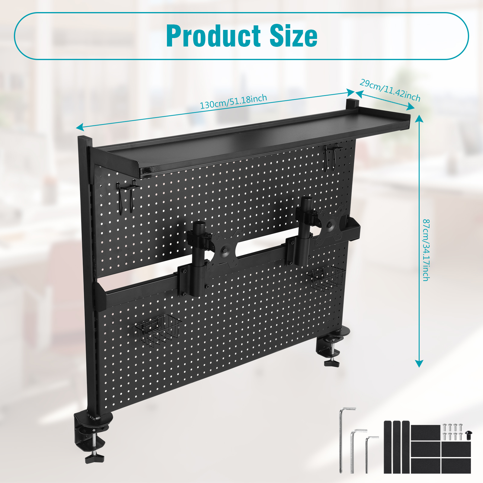 Metal Pegboard with Monitor St - огляд і ціна Gaming Home Accessories