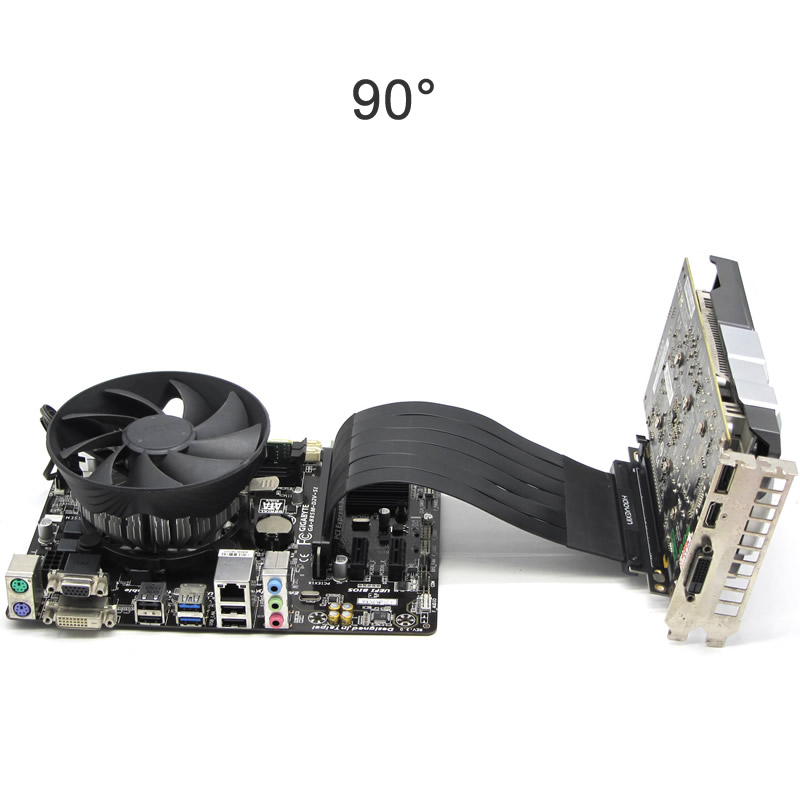 PCIE  Riser Cable Graphics Car - огляд і ціна Vertical Gpu Bracket