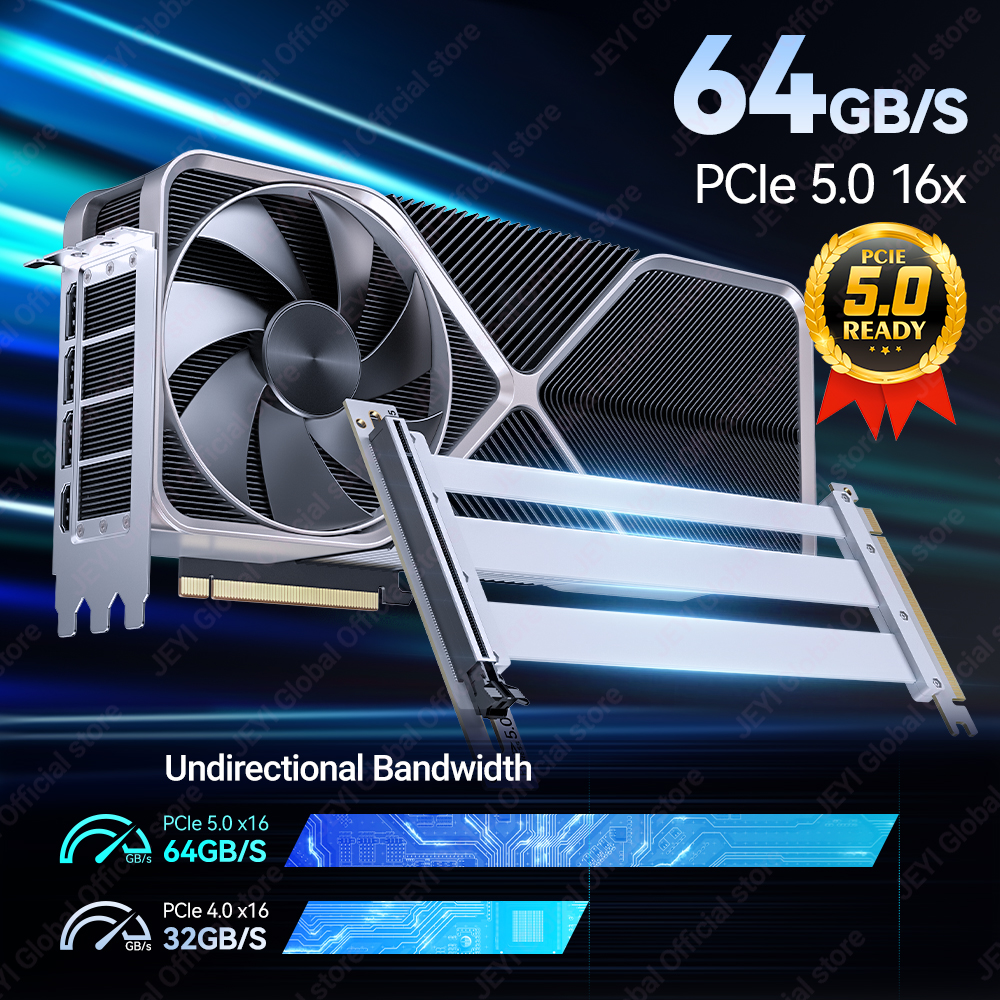 JEYI PCIe 5.0 X16 Riser Cable  - огляд і ціна Vertical Gpu Bracket