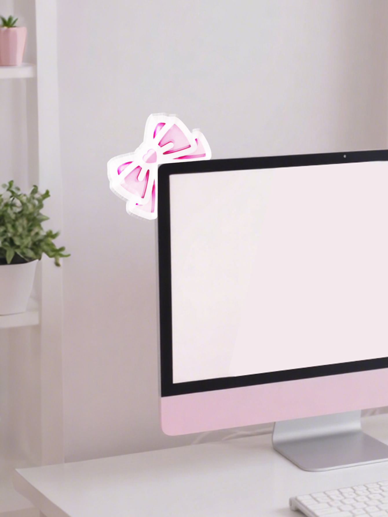 Kawaii Bow Monitor Decor Pink  - огляд і ціна Gaming Home Accessories