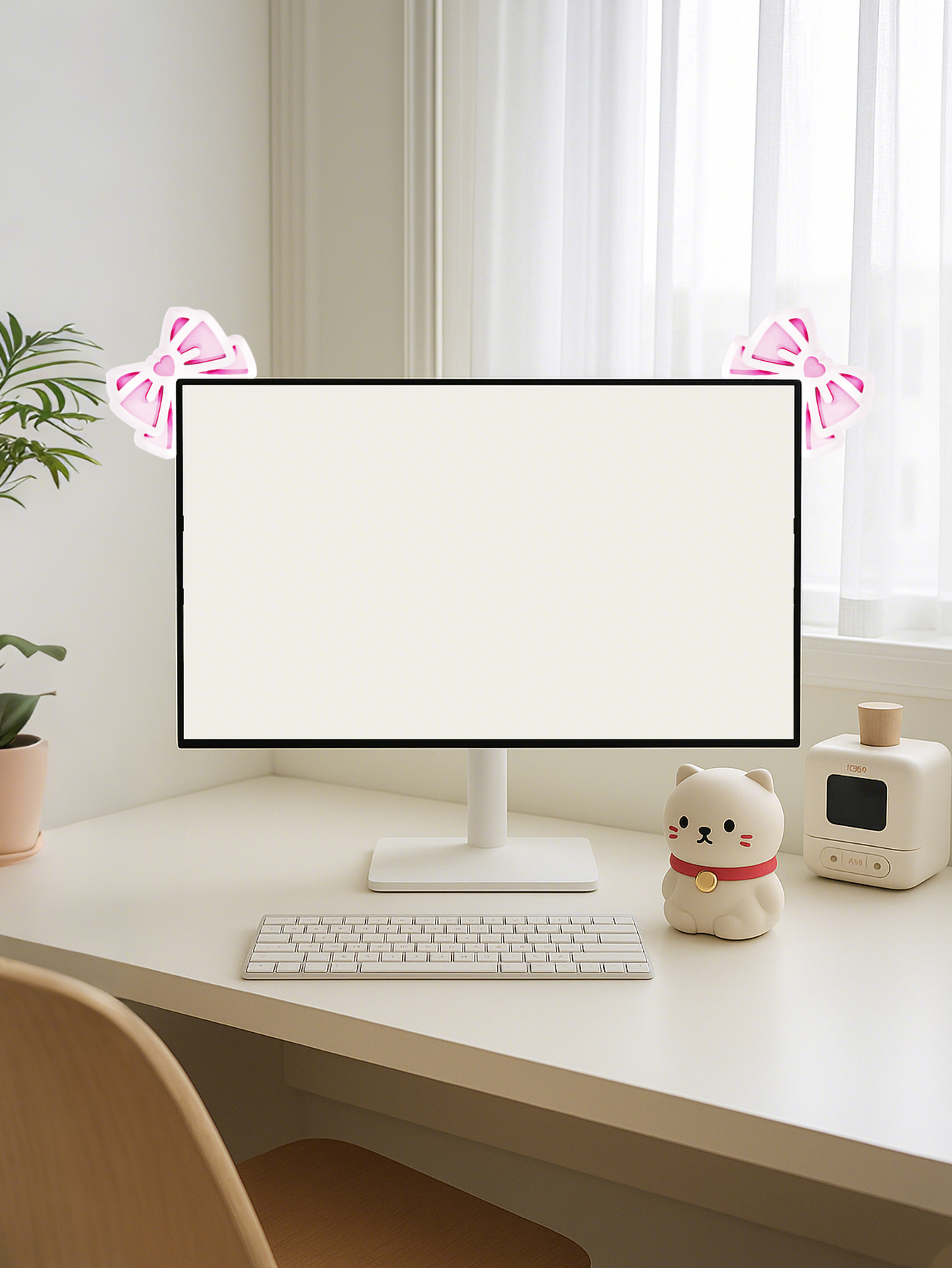 Kawaii Bow Monitor Decor Pink  - огляд і ціна Gaming Home Accessories